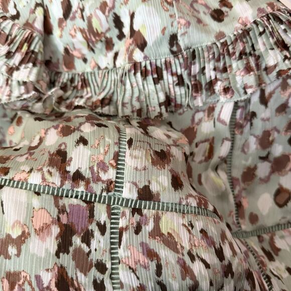 Ted Baker Orrsett Fit and Flare Mini ruffle cape Dress green US size 2 (size 0) - Picture 7 of 16